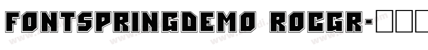 FONTSPRINGDEMO RocGr字体转换